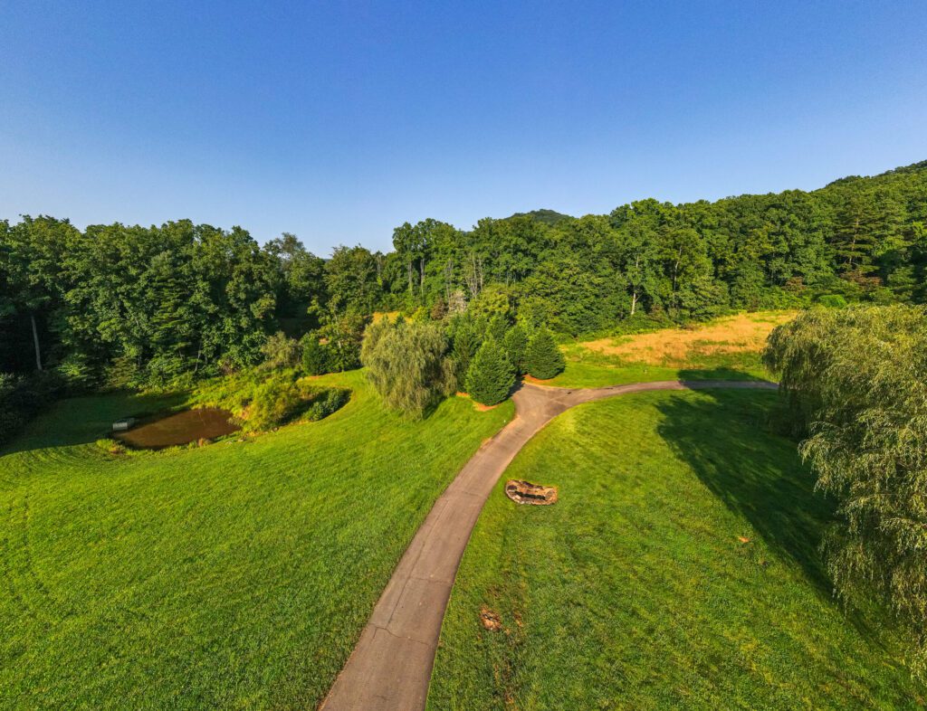 Aerial View. Stone Ridge Custom Home Builder in Candler, North Carolina