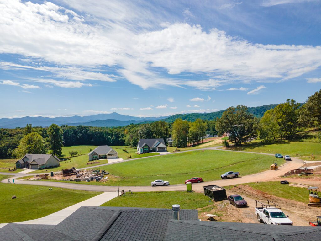 Aerial View. Stone Ridge Custom Home Builder in Candler, North Carolina